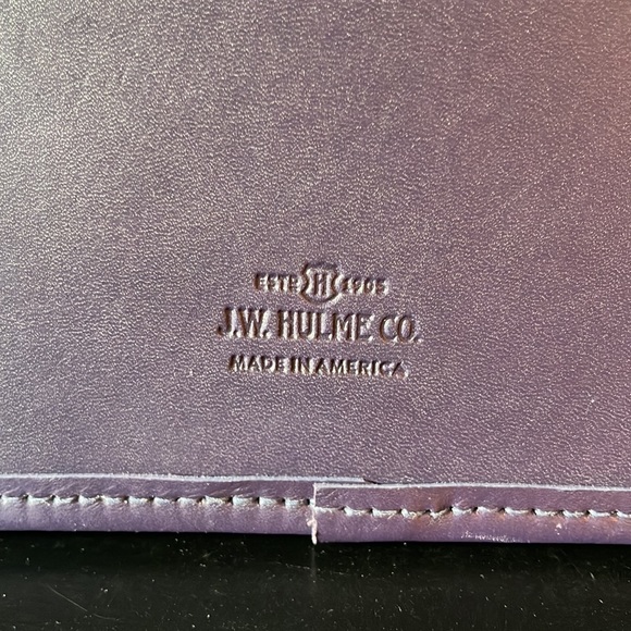 J.W. HULME Purple leather calendar or notepad cover - Picture 3 of 11